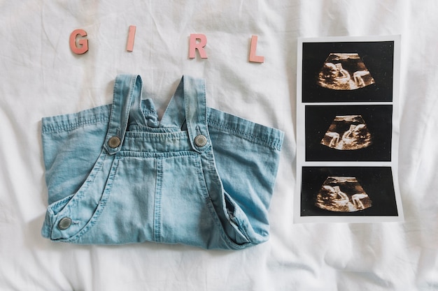 Clothes composition for baby girl