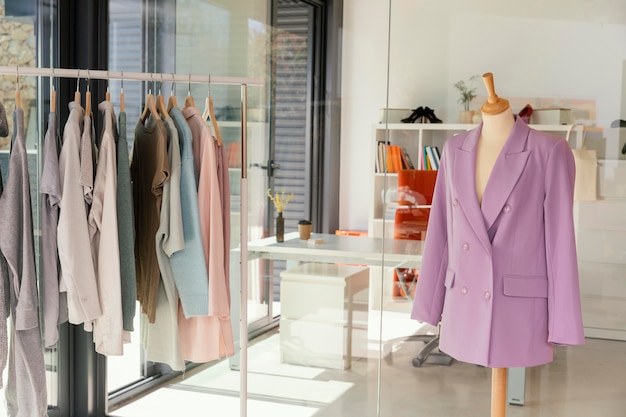 Clothes store with mannequin