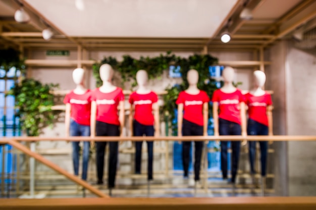 Clothing store with blurred efecto
