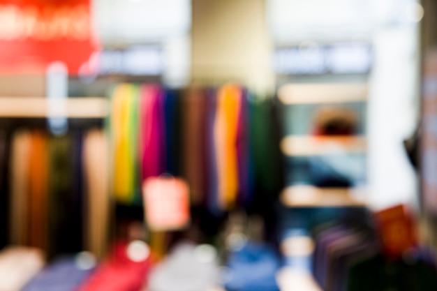 Clothing store with blurred efecto