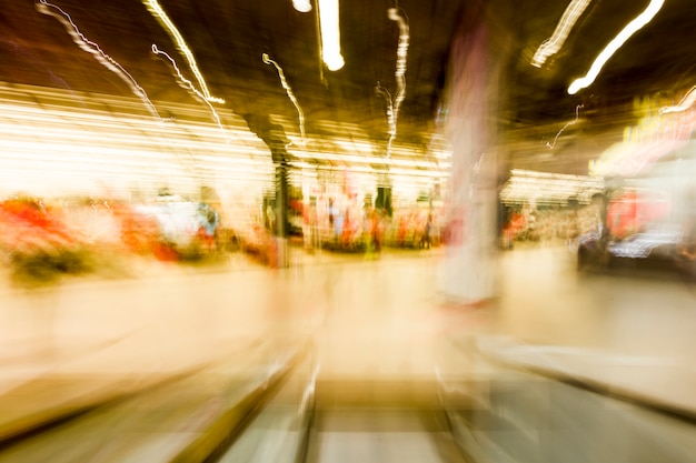 Clothing store with blurred effect