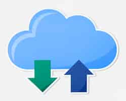 Free photo cloud computing illustration icon