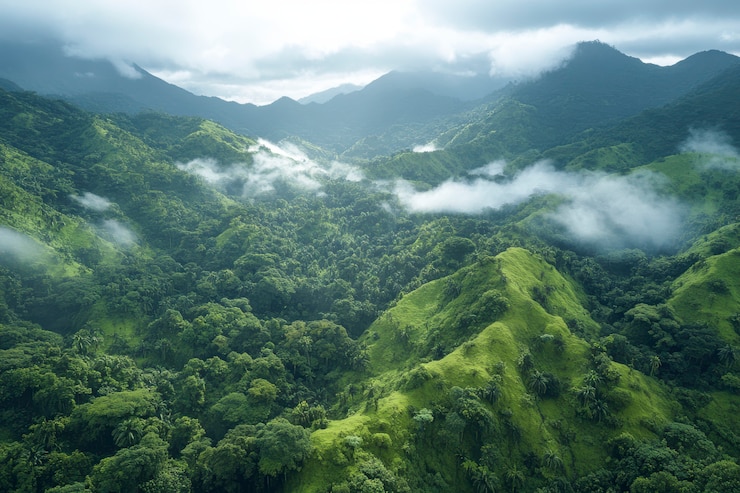 Free Photo cloud forest landscape