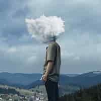 Бесплатное фото Коллаж в форме облаков