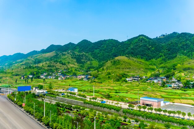 雲青い風景明るい牧歌的な日差し