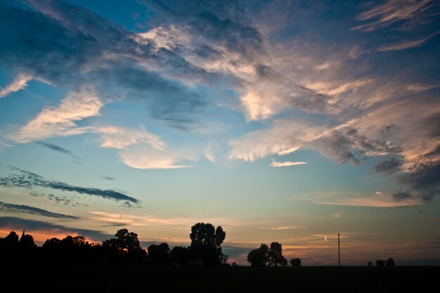 日没時の雲