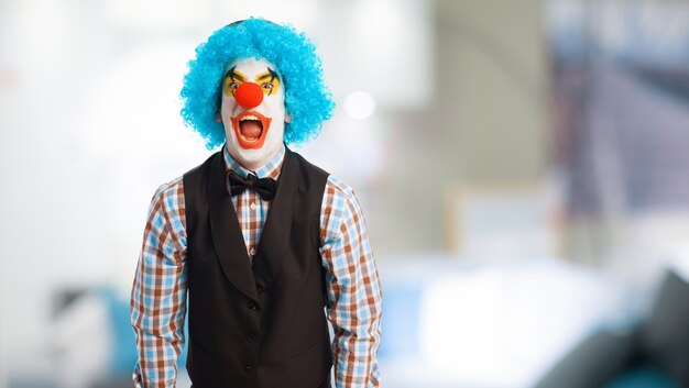 Clown laughing out loud