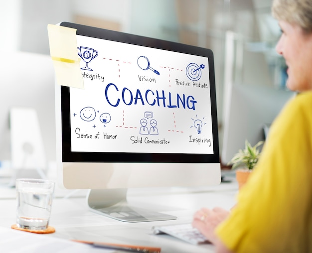 Free photo coaching coach development educating guide concept