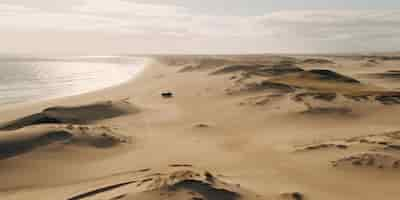 Free photo the coastal dune desert of rabjerg mile