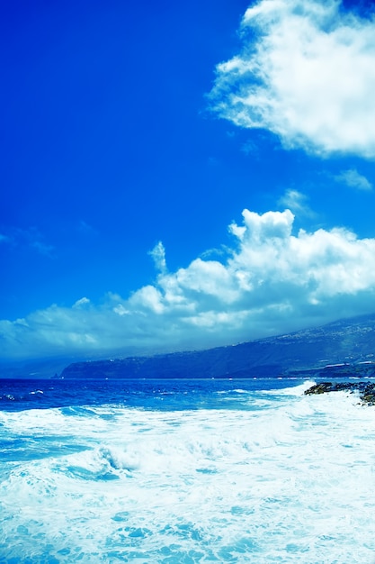 Coastal landscape on a sunny day