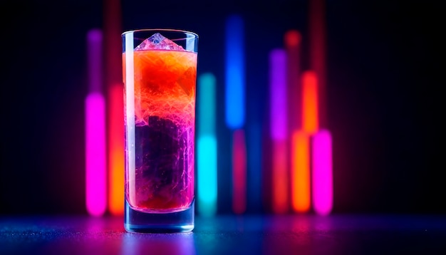Cocktail refreshment in neo-futuristic style