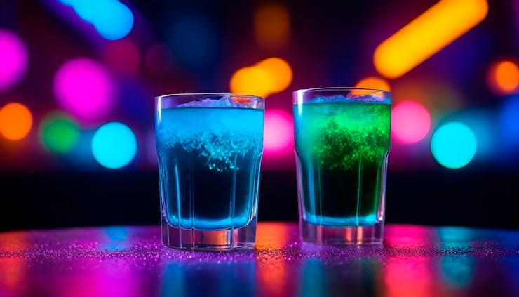 Free Photo cocktail refreshment in neo-futuristic style