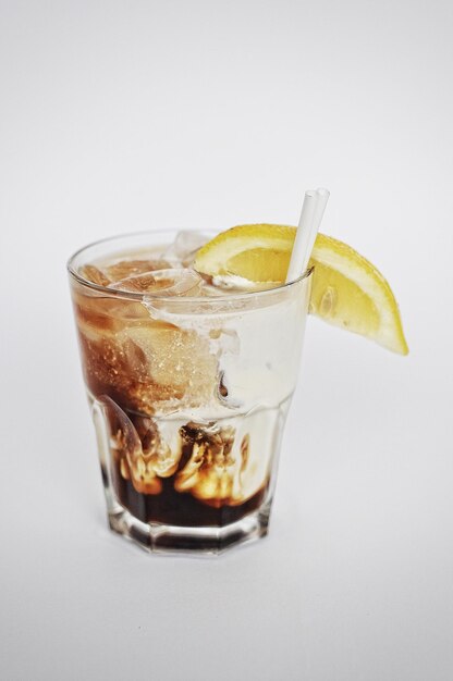Cocktail white russian isolated on the white background