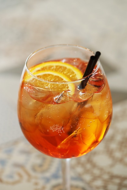 Cocktail with orange slice