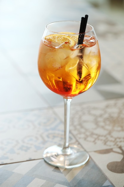 Cocktail with orange slice
