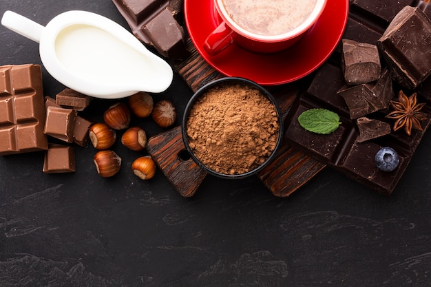 Cocoa powder with milk