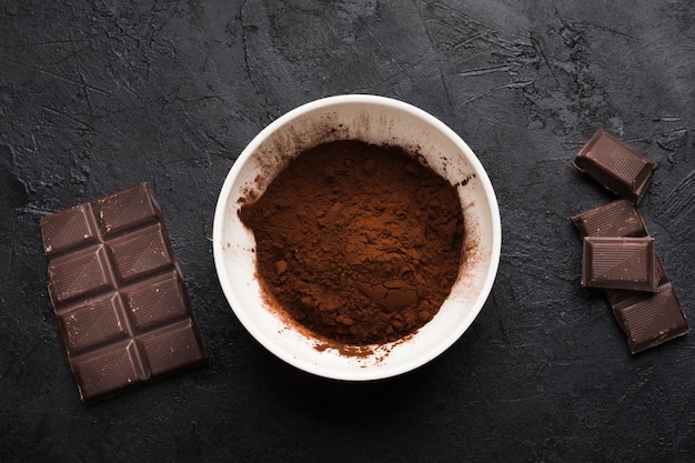 Free photo cocoa powder