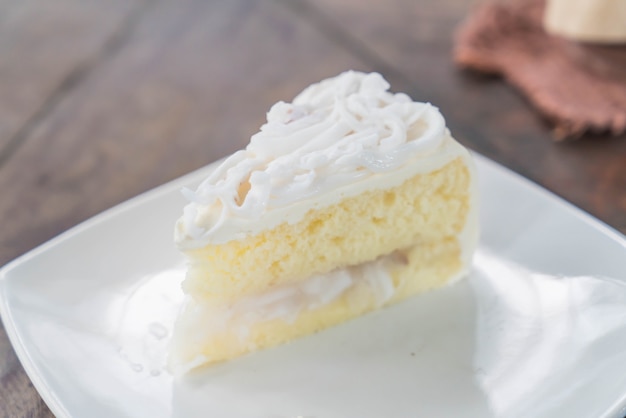 coconut cake on plate