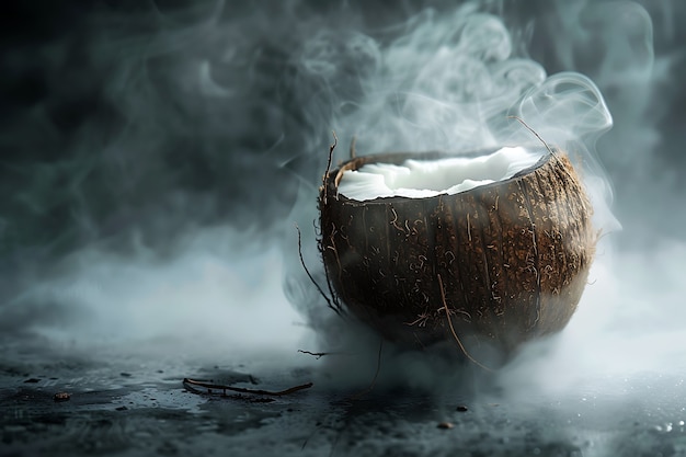 Free photo coconut still life