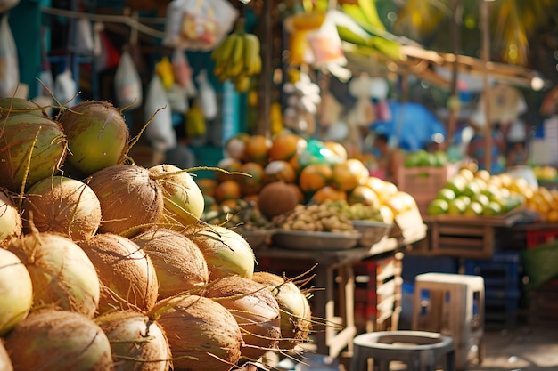 Free photo coconut still life