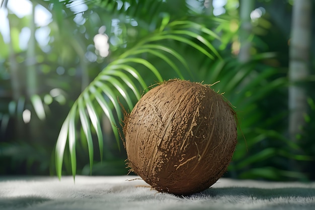 Free photo coconut still life