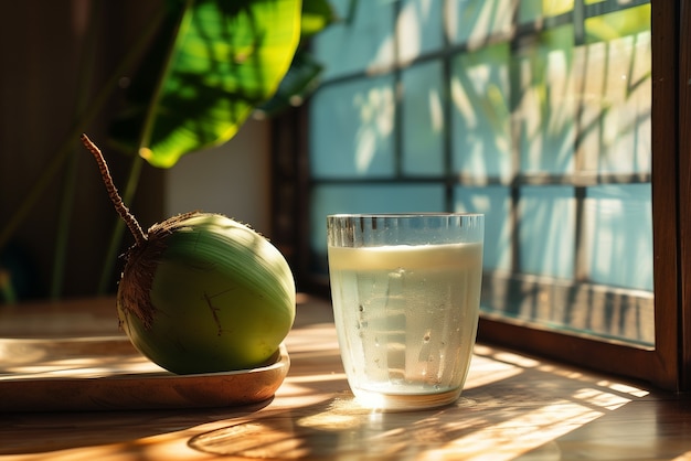 Free photo coconut still life