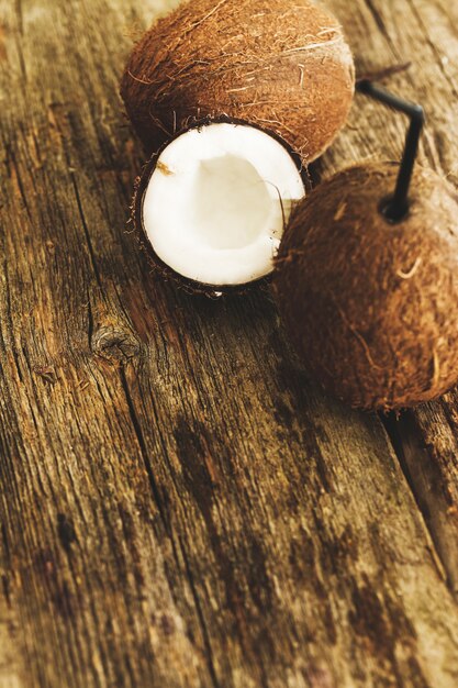 Coconut on the table