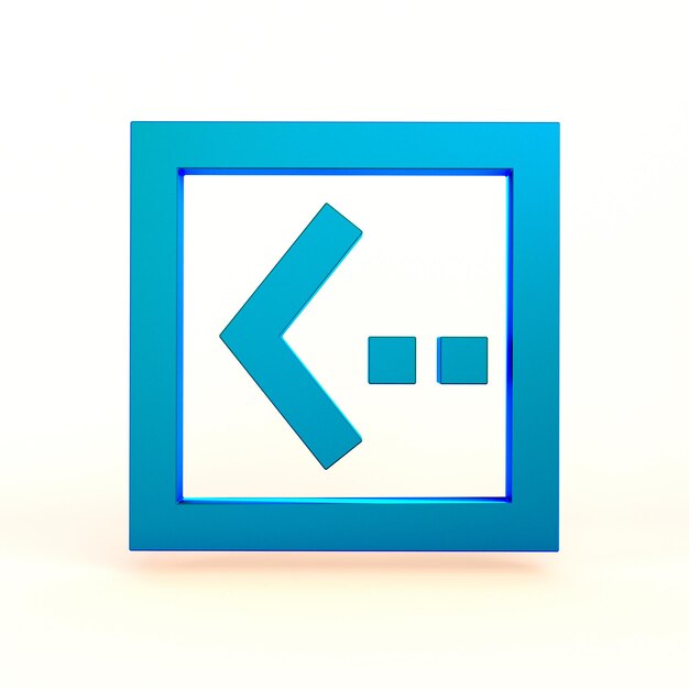 Code Icon Front Side In White Background