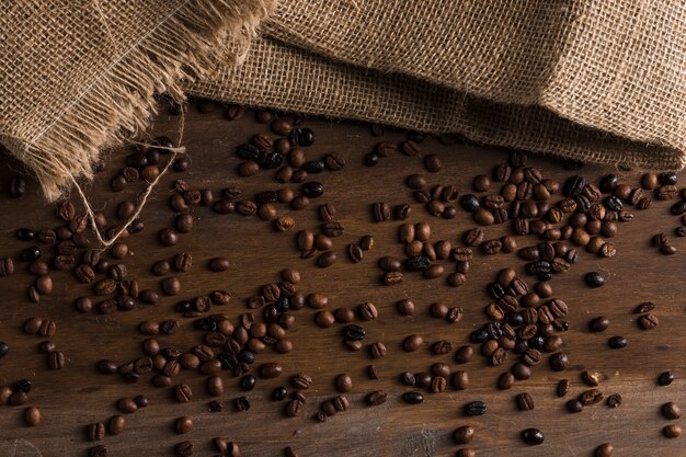 Coffee beans and bags