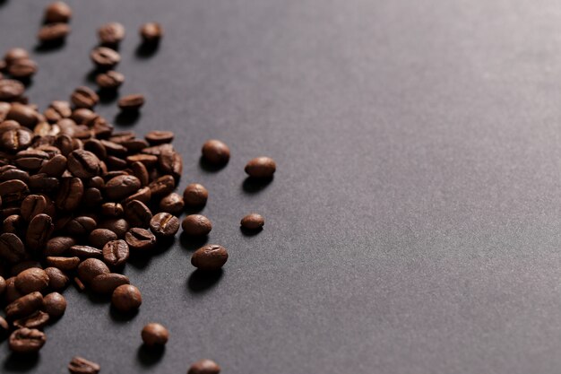 Coffee beans on dark background