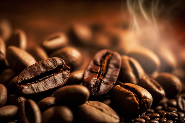 Free photo coffee beans top view background