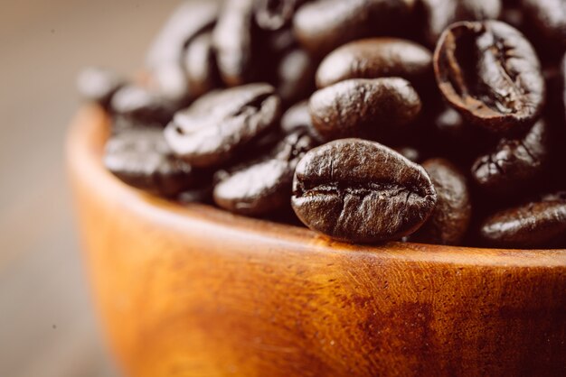 コー​​ヒー豆の非常に近く、コーヒー