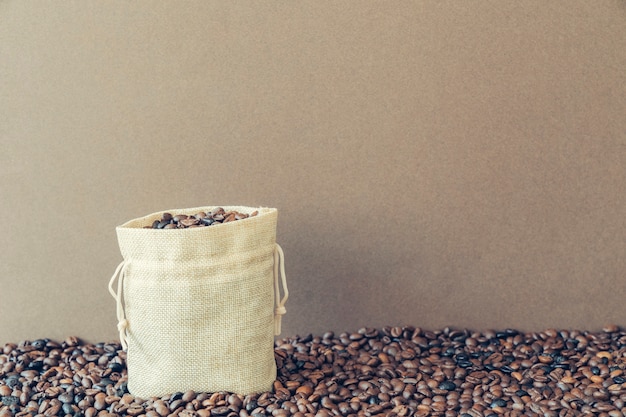 Coffee concept bag of coffee beans
