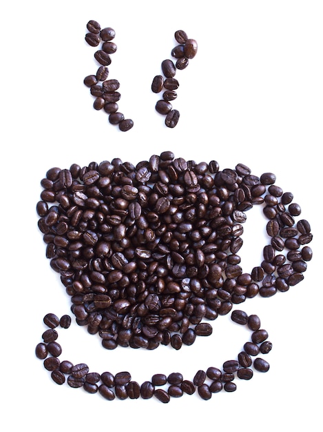 Чашка кофе производится с семенами