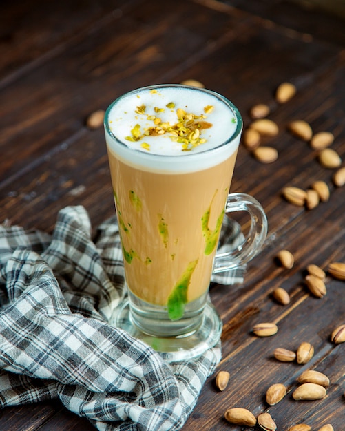 Coffee drink filled with pistachio