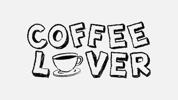 Coffee lover desktop wallpaper, background with cute wording