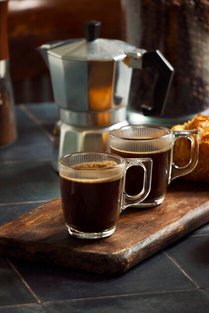 コーヒーの準備の概念のある静物