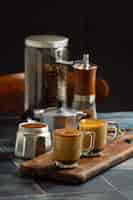 Free photo coffee preparation concept still life