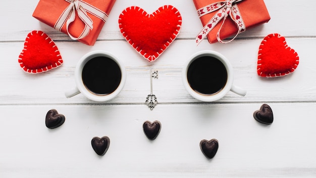 Caffè e regali di San Valentino