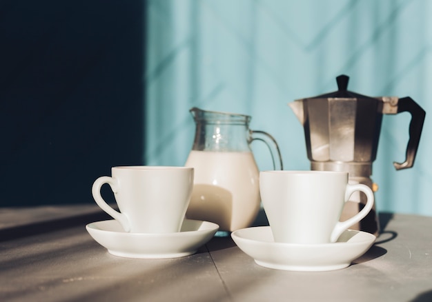 Free photo coffee set