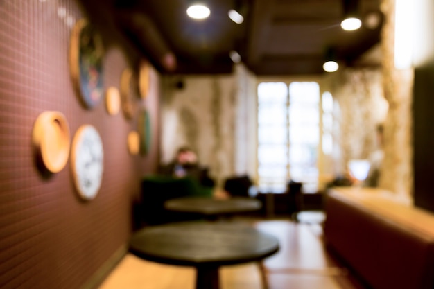 Coffee shop with blurred effect