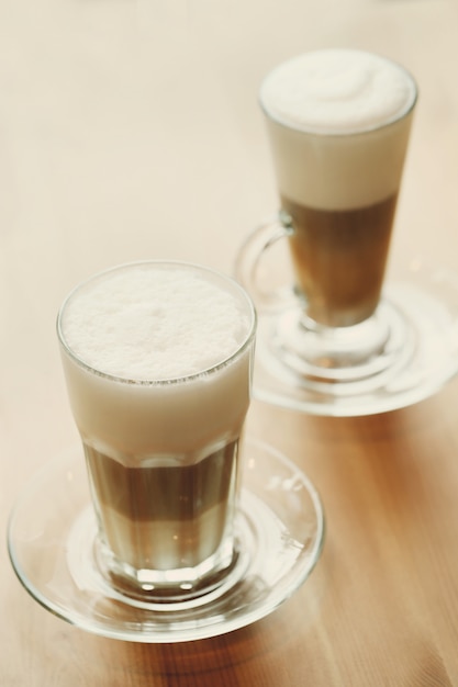 Coffee in a tall glass