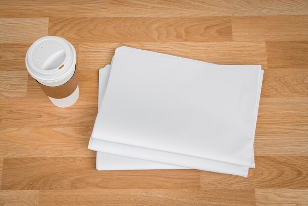 Coffee with envelopes next