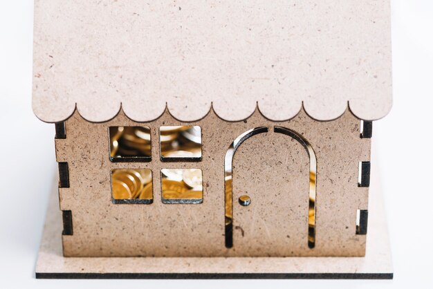 coins inside house
