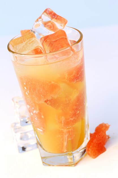 Cold grapefruit juice