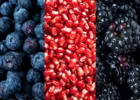 Free photo collage of fruits textures