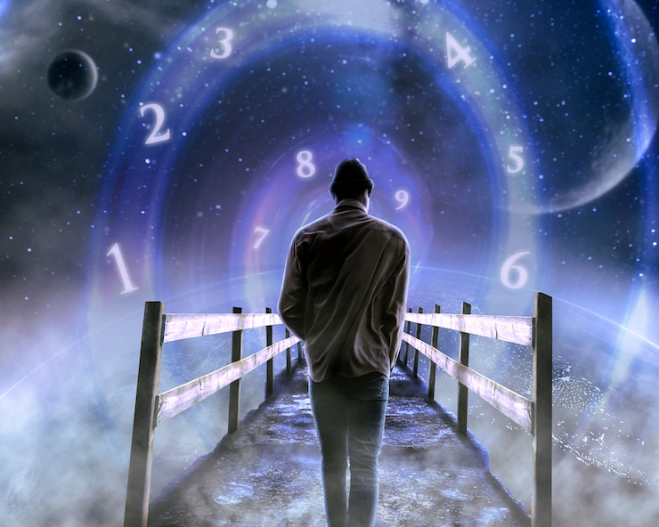 Free Photo collage of numerology concept