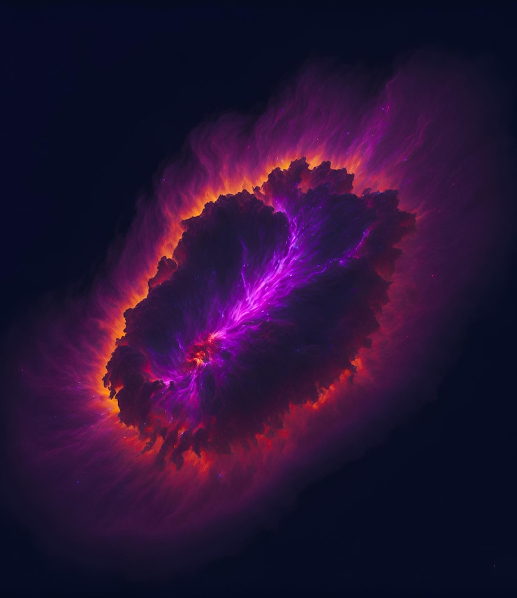 Free Photo collapse and birth of stars of new stars and galaxies from interstellar dust ai generated drawing idea for background or screen high quality graphics