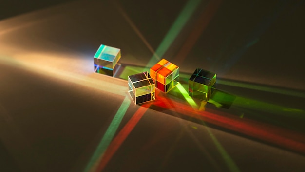 Collection of abstract prism and light