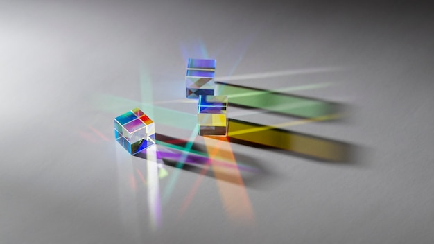 Collection of abstract prism and light